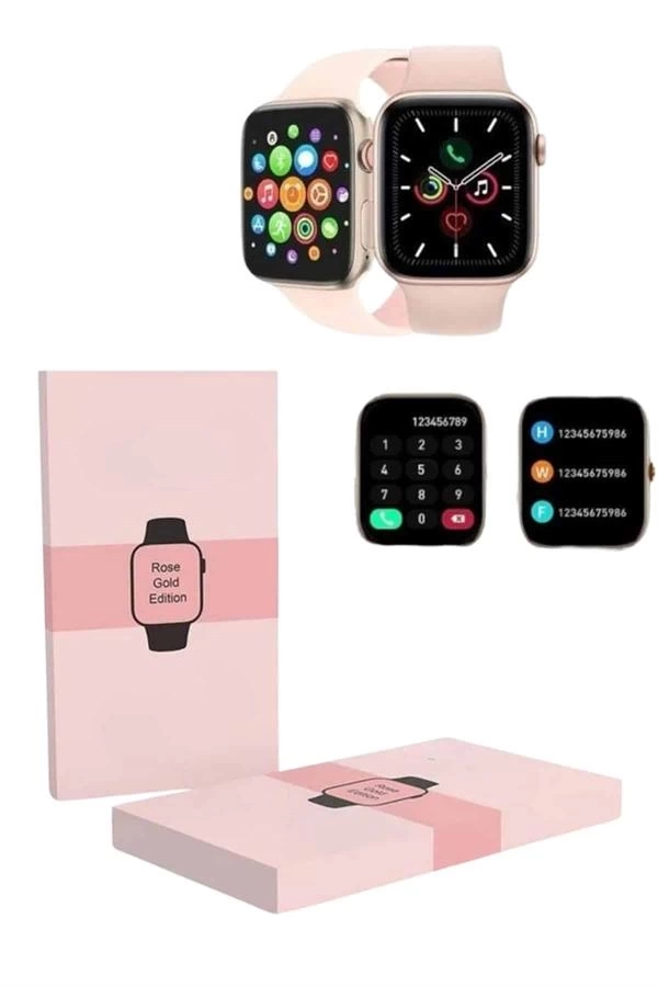 BUĞZ Yeni Nesil Kadın Akıllı Saat Rose Gold Android ve İos Uyumlu