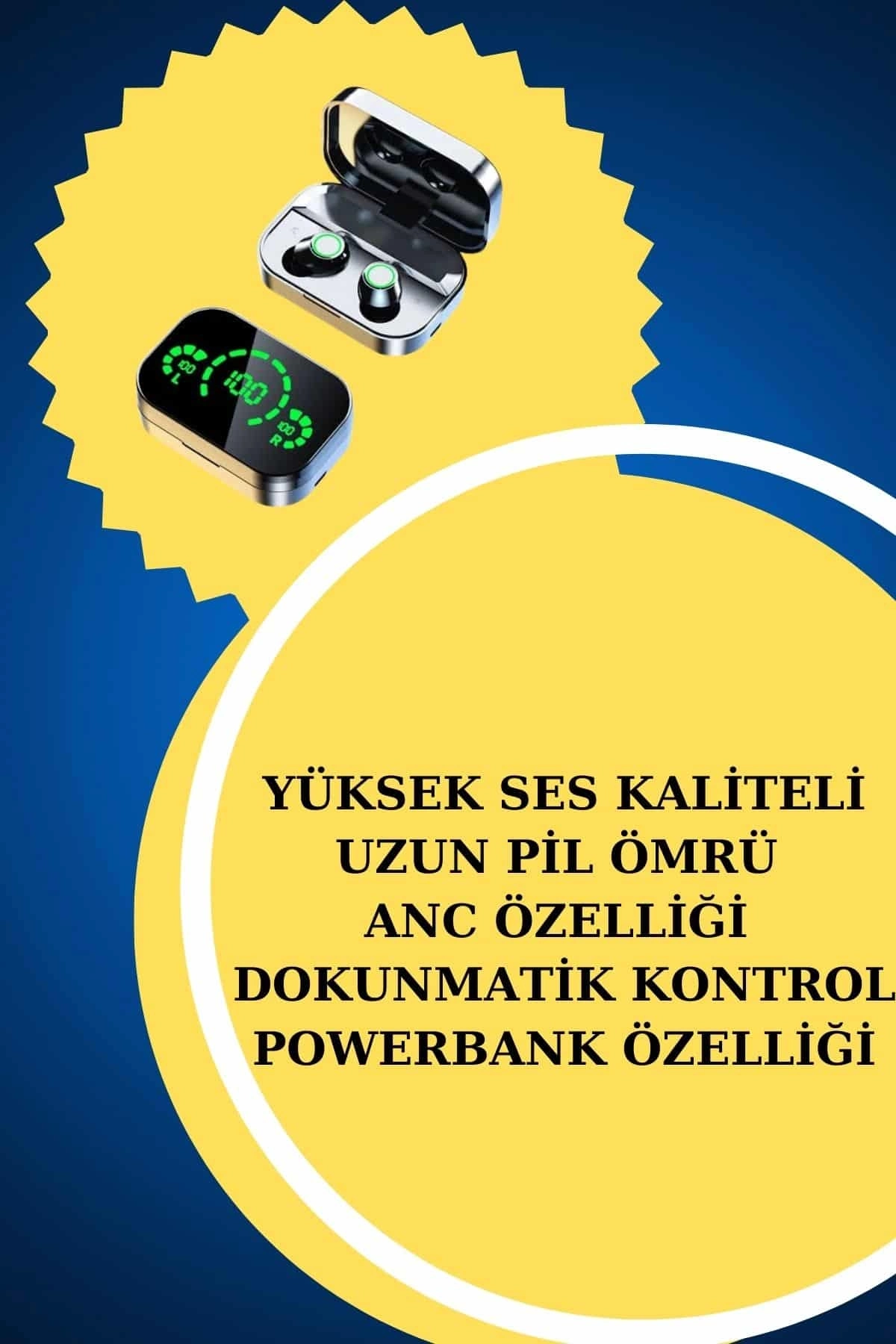 BUĞZ Yeni Nesil Kaliteli Akıllı Saat ve Kablosuz Bluetooth Kulaklık Yüksek Ses Kaliteli