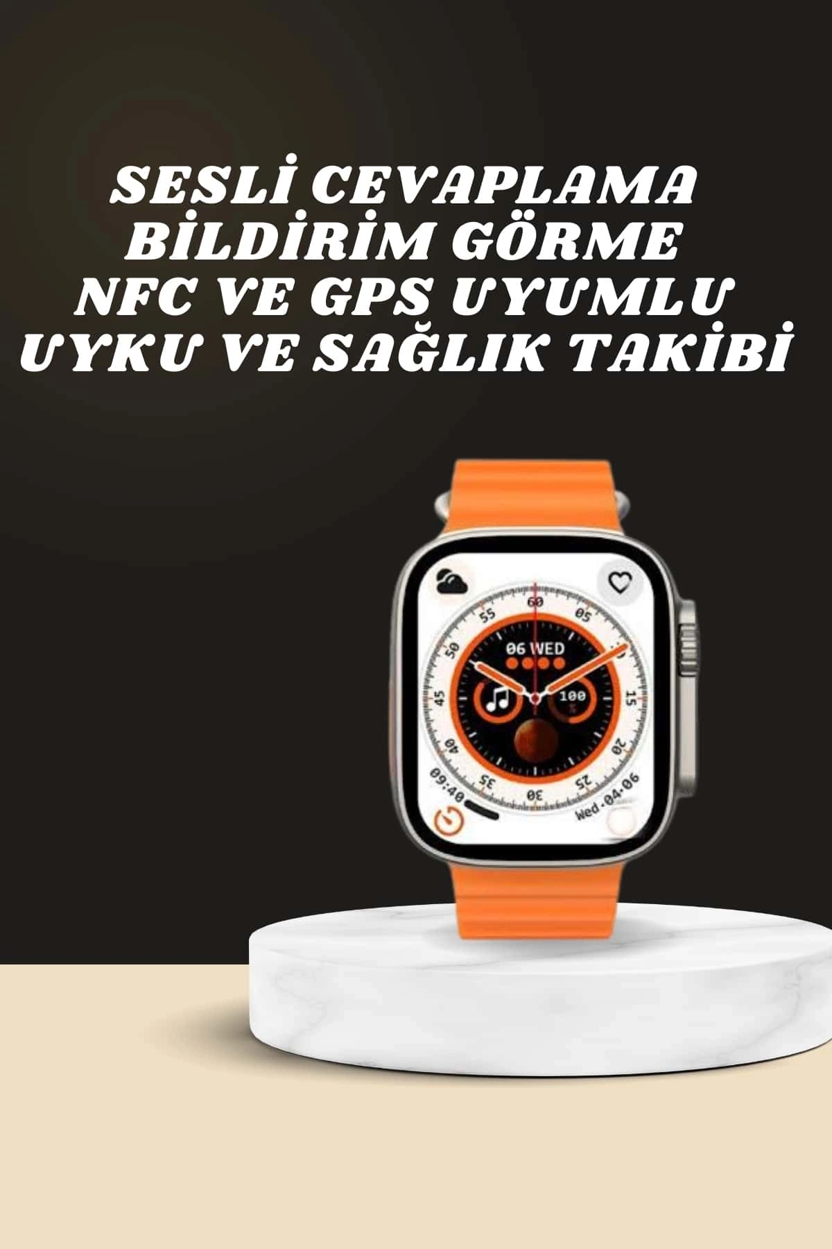BUĞZ Yeni Nesil Ultra Akıllı Saat Adımsayar Uyku Takibi Nabız Sensörü