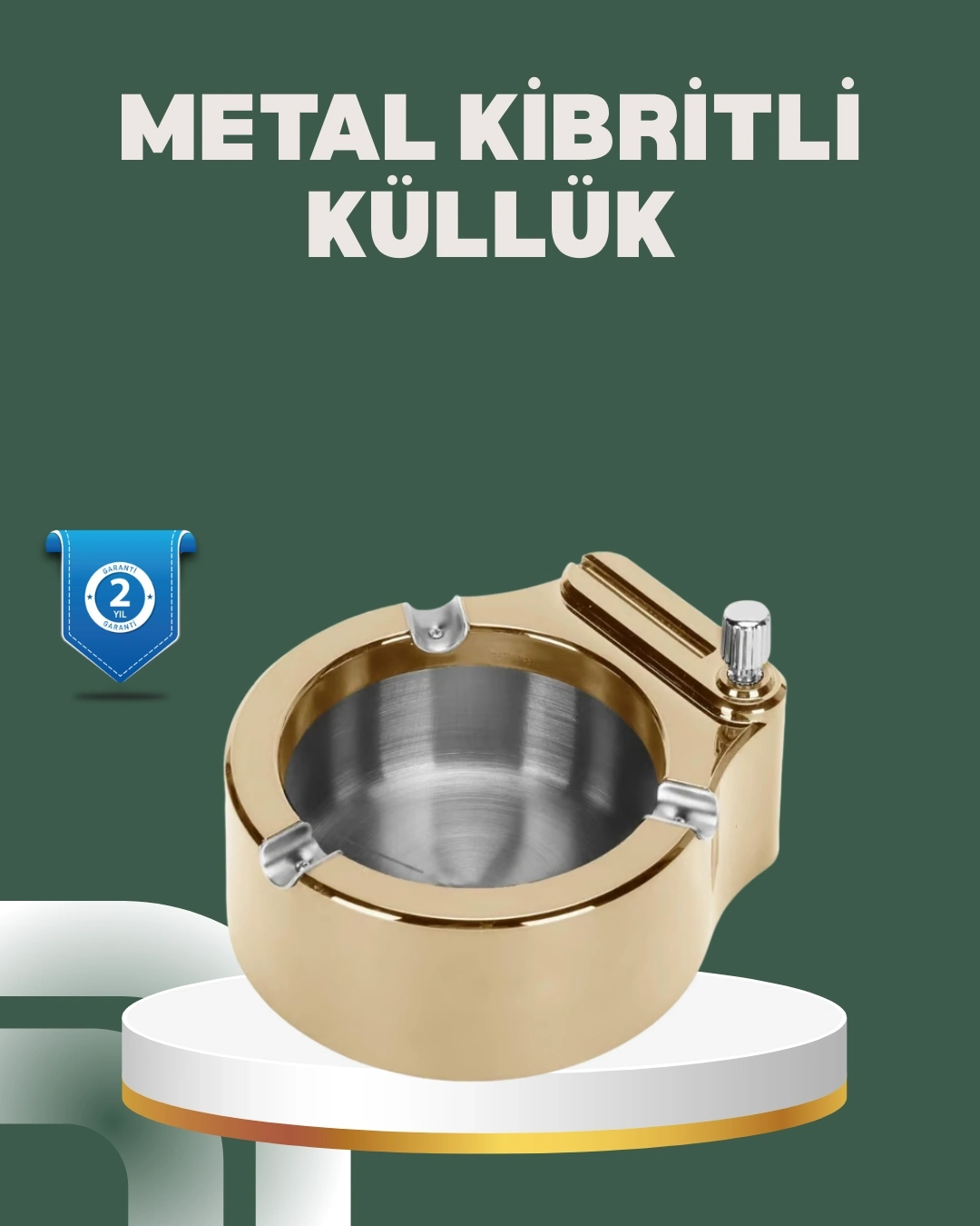 BUĞZ Yeniden Doldurulabilir Çakmaklı Küllük Dayanıklı Yapı