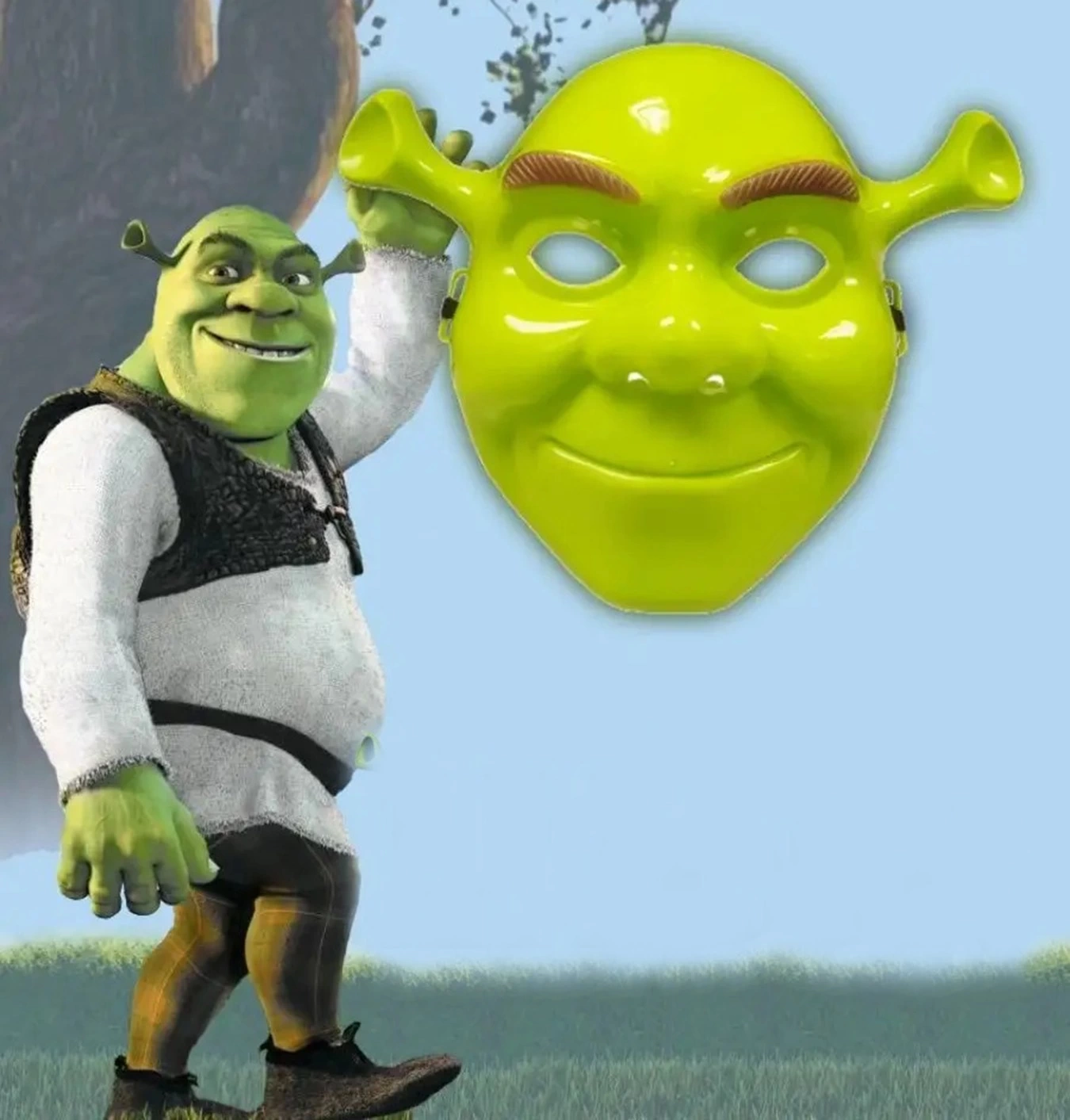BUĞZ Yeşil Shrek Maskesi 21x25 cm
