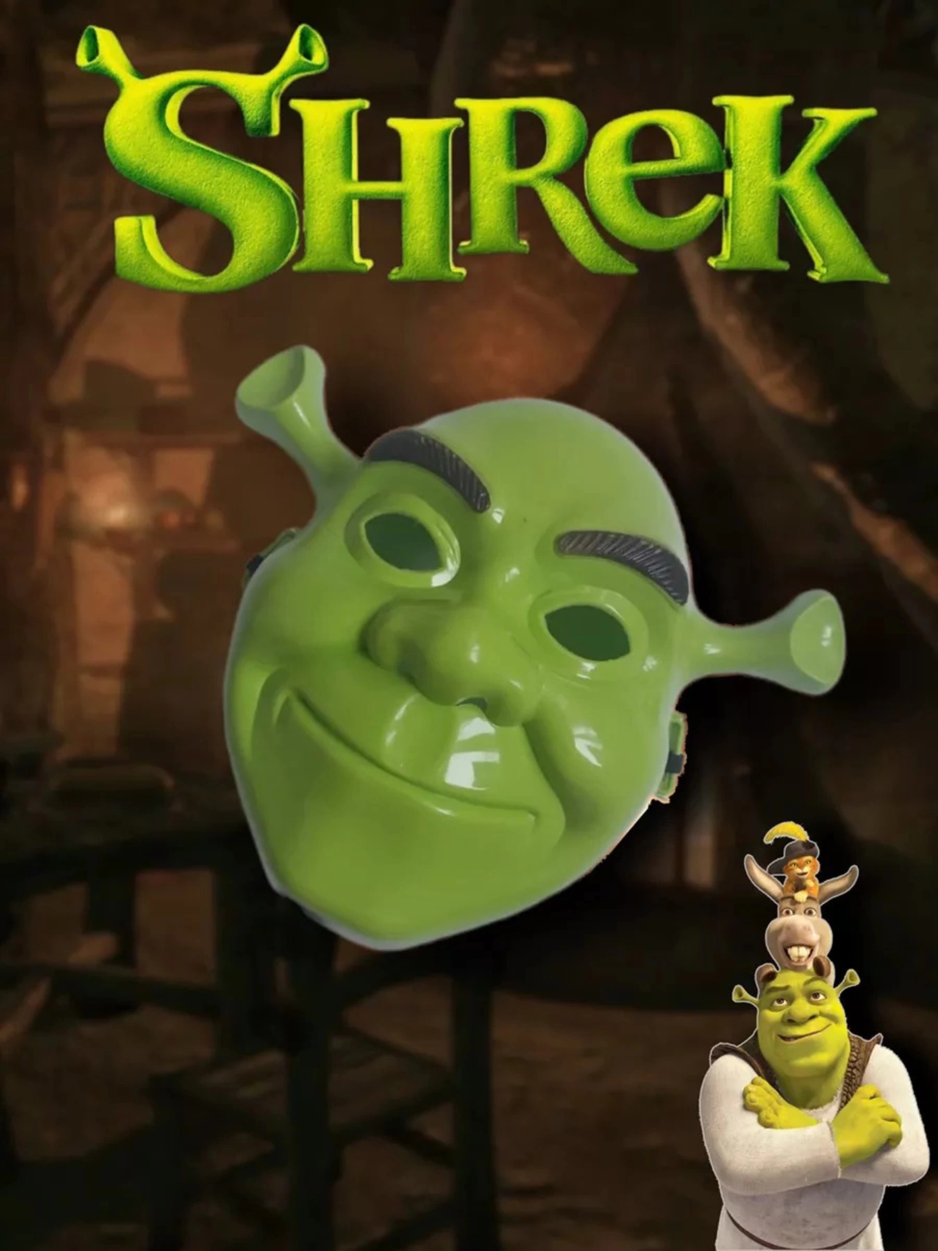 BUĞZ Yeşil Shrek Maskesi 21x25 cm