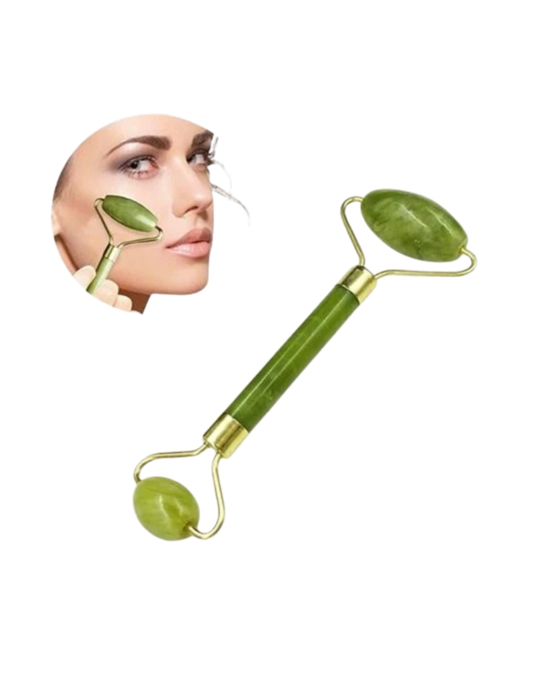 BUĞZ Yeşim Taşı Yüz Bakım Seti Çift Başlıklı Roller ve Gua Sha