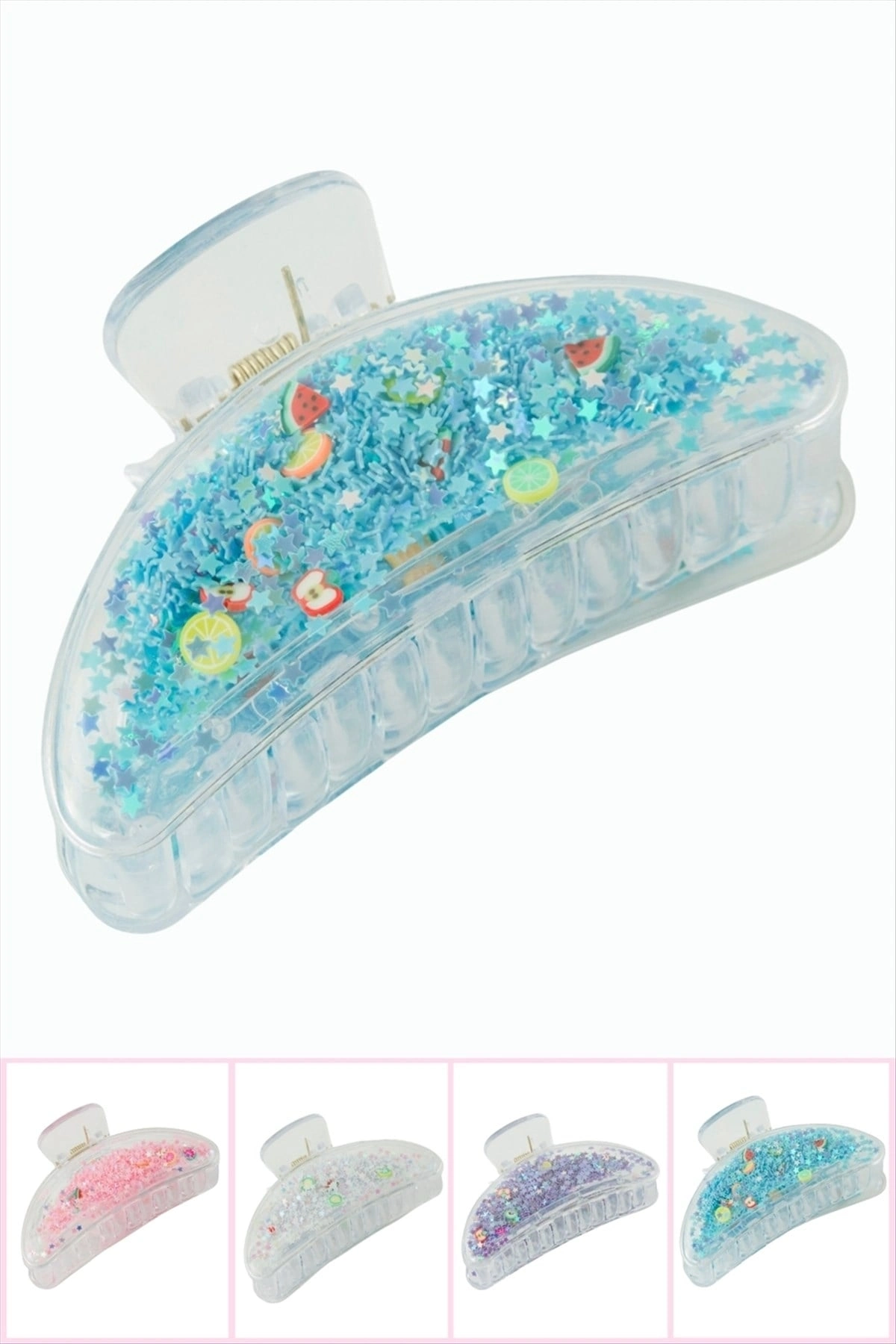 BUĞZ Yıldız Şeffaf Mandal Toka 8 cm