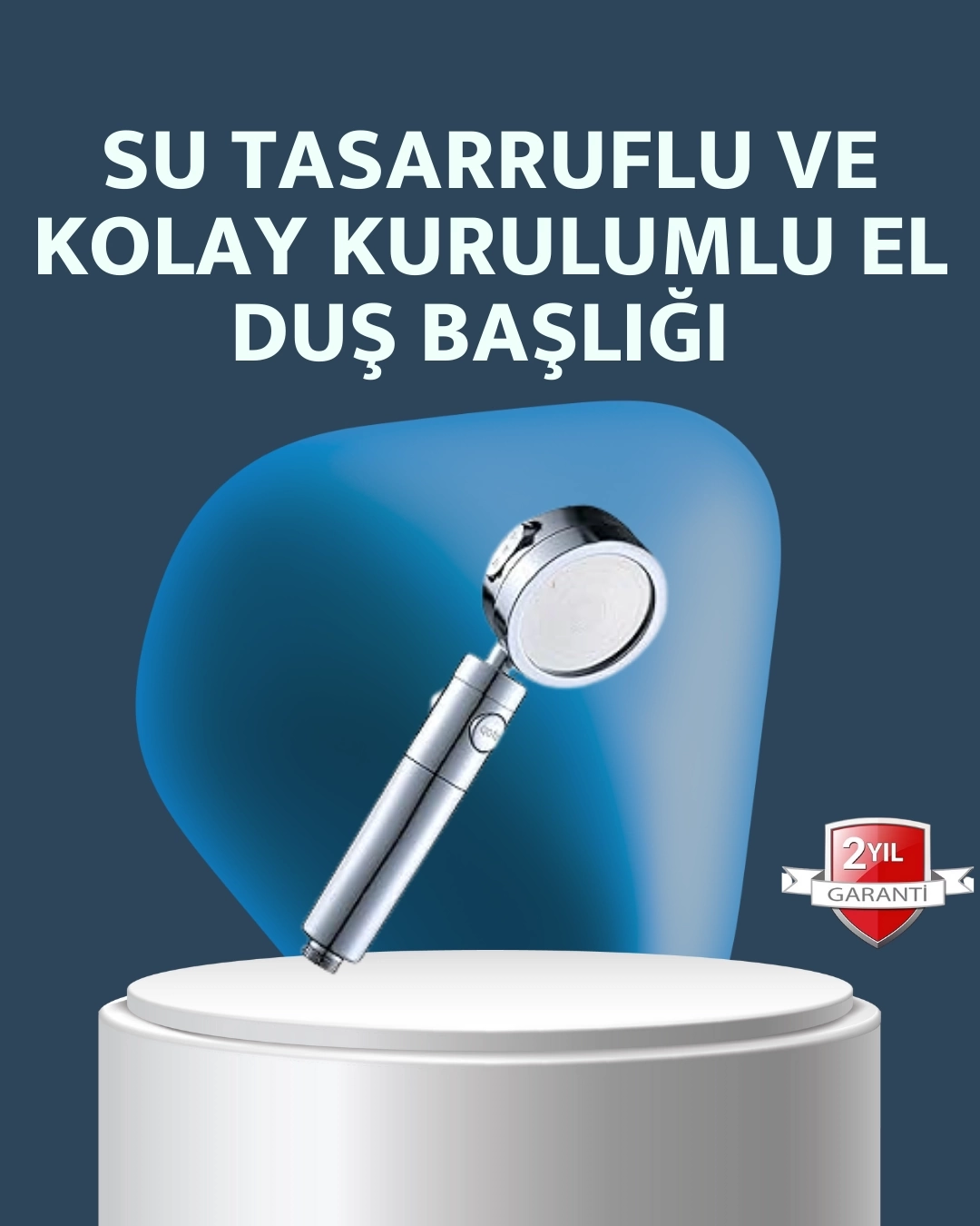 BUĞZ Yüksek Basınçlı 3 Fonksiyonlu Duş Başlığı