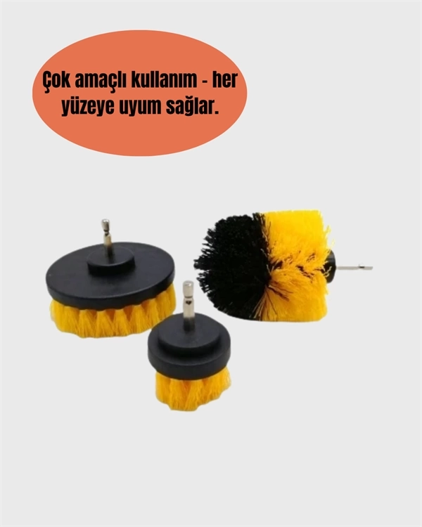 BUĞZ Yüksek Devirde Etkili Temizlik Sağlayan Matkap Ucu Fırça Seti