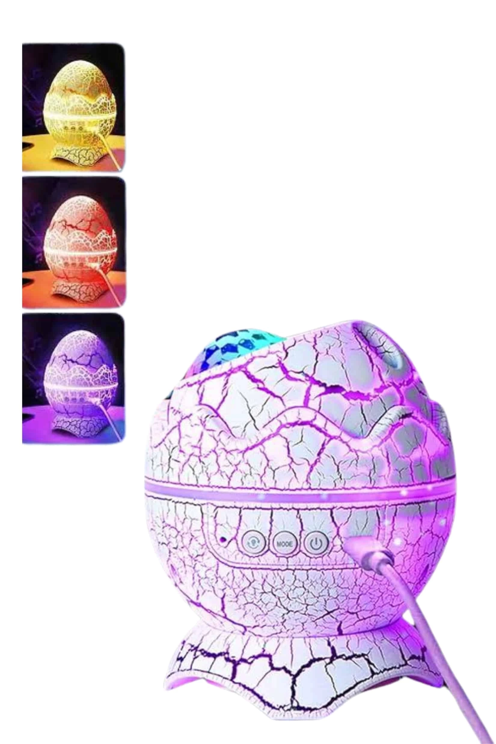 BUĞZ Yumurta Şeklinde Su Dalgalı Bluetooth Speaker Lamba Renkli Şarjlı