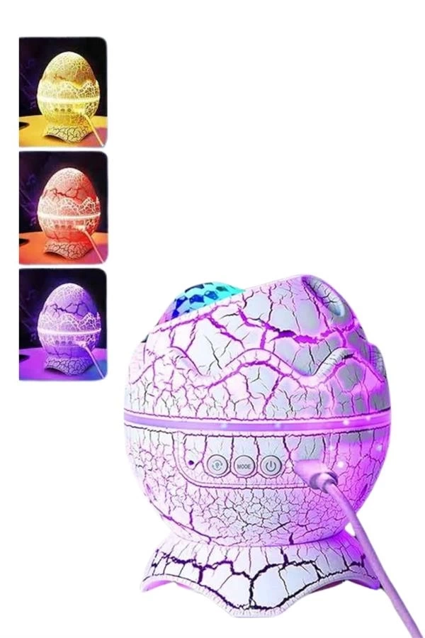 BUĞZ Yumurta Şeklinde Su Dalgalı Bluetooth Speaker Lamba Renkli Şarjlı