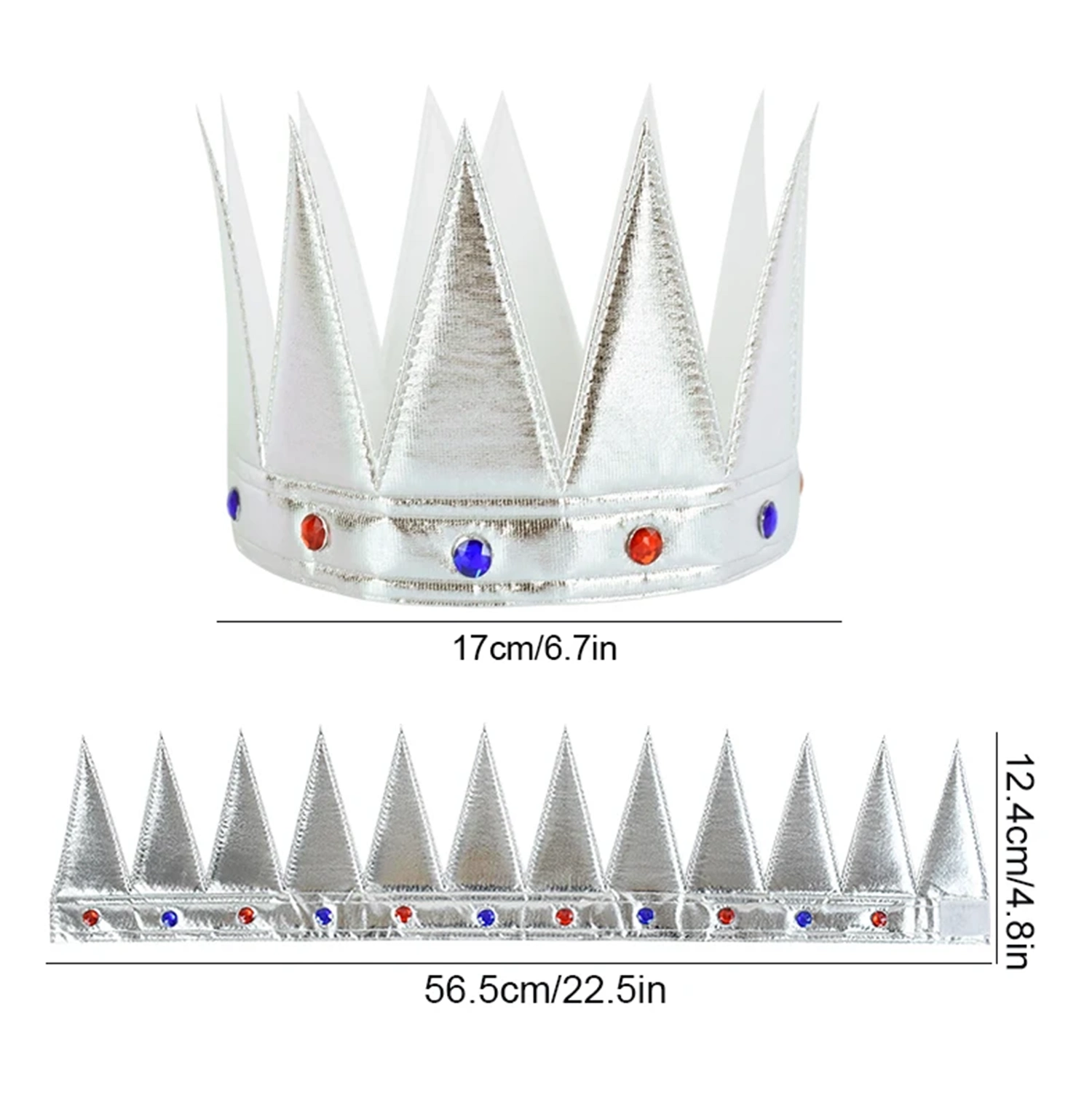 BUĞZ YUMUŞAK GÜMÜŞ KRAL TACI 55 CM