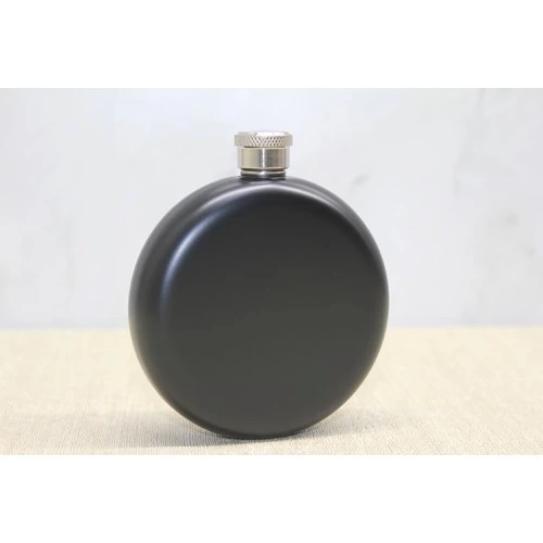 BUĞZ Yuvarlak Tekli Matara 5 Oz Siyah