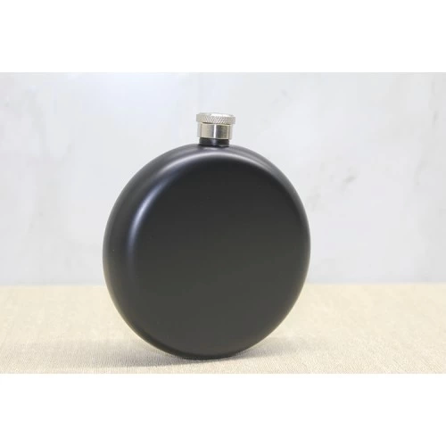 BUĞZ Yuvarlak Tekli Matara 8 Oz Siyah