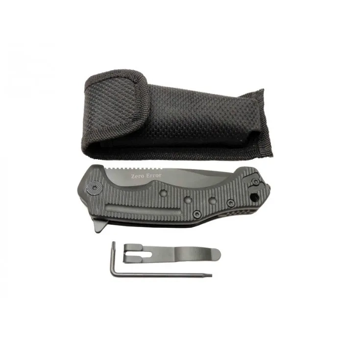 BUĞZ Zero Error 7-12 Black Çakı 22 Cm Manuel, Kemerlikli