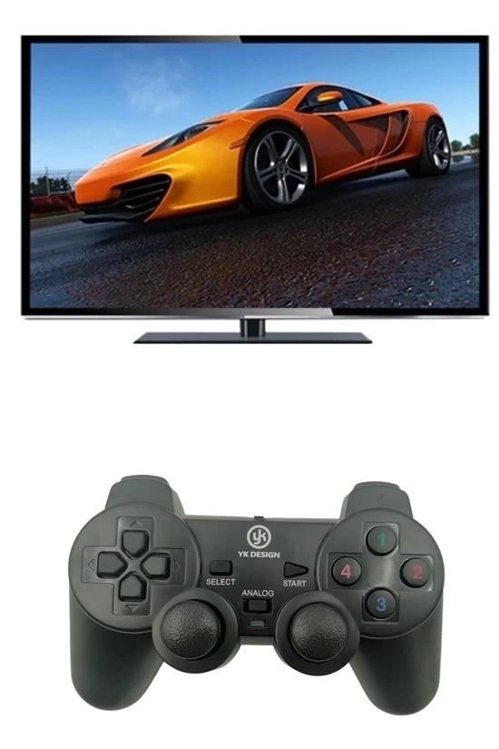 BUĞZ Çift Titreşimli Usb Kablolu Oyun Kolu Pc Uyumlu Vibration Gamepad