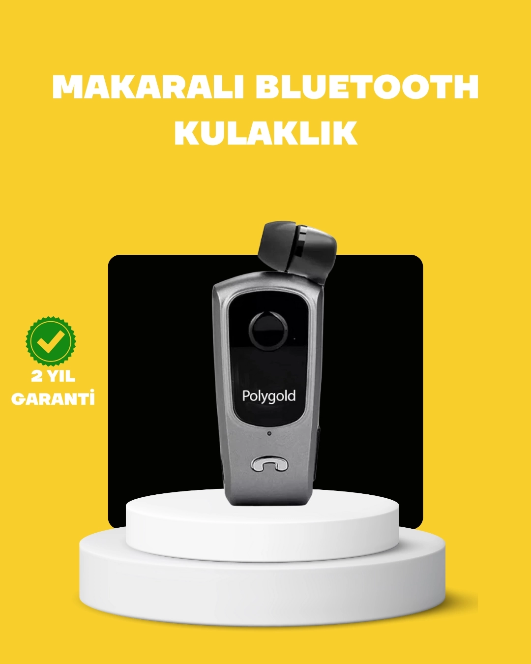 BUĞZ Geri Çekilebilir Kablolu Bluetooth İş Kulaklığı
