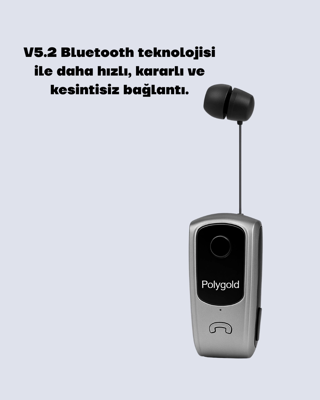 BUĞZ Geri Çekilebilir Kablolu Bluetooth İş Kulaklığı