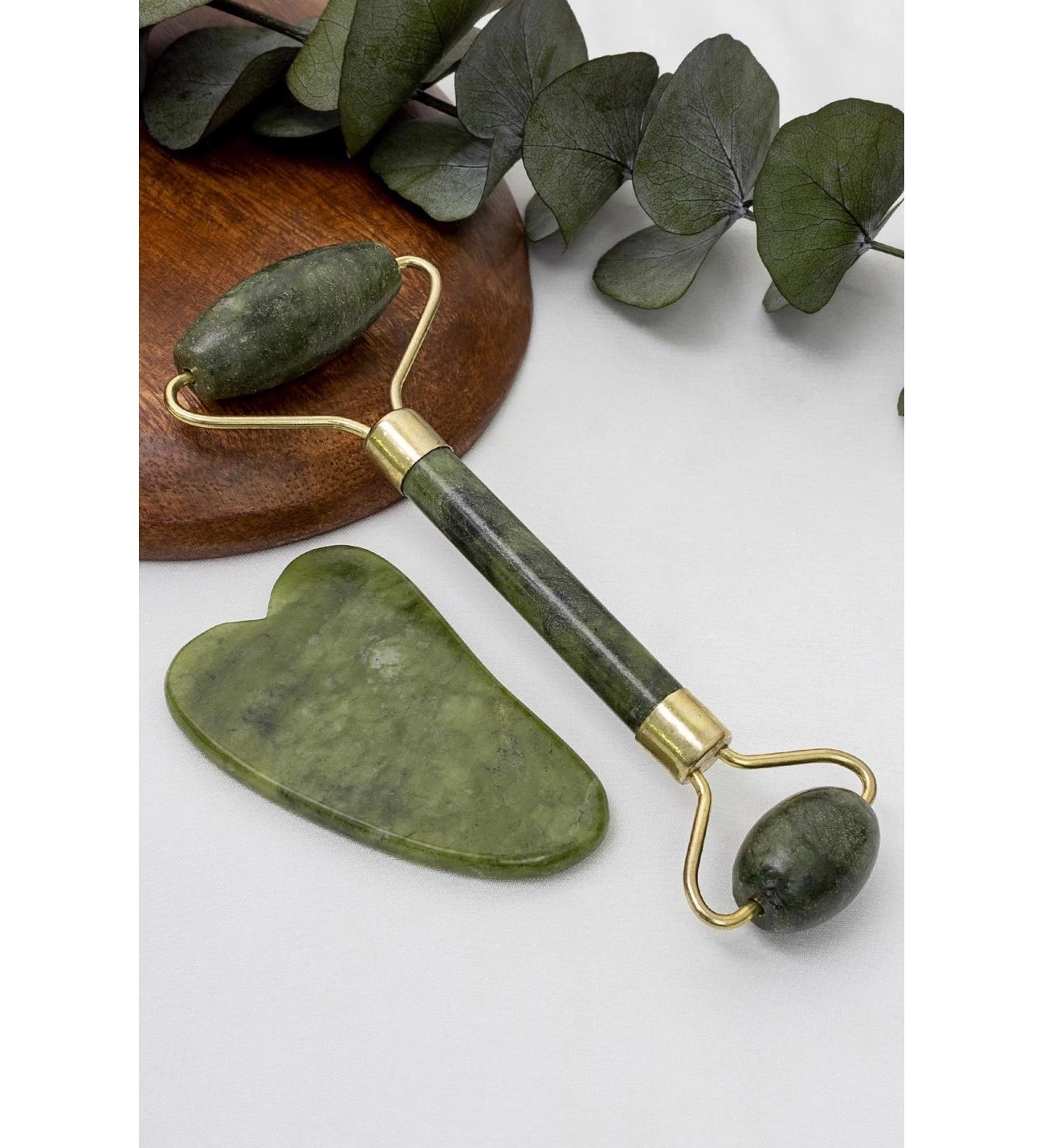 BUĞZ Jade Roller Gua Sha Taşı Seti