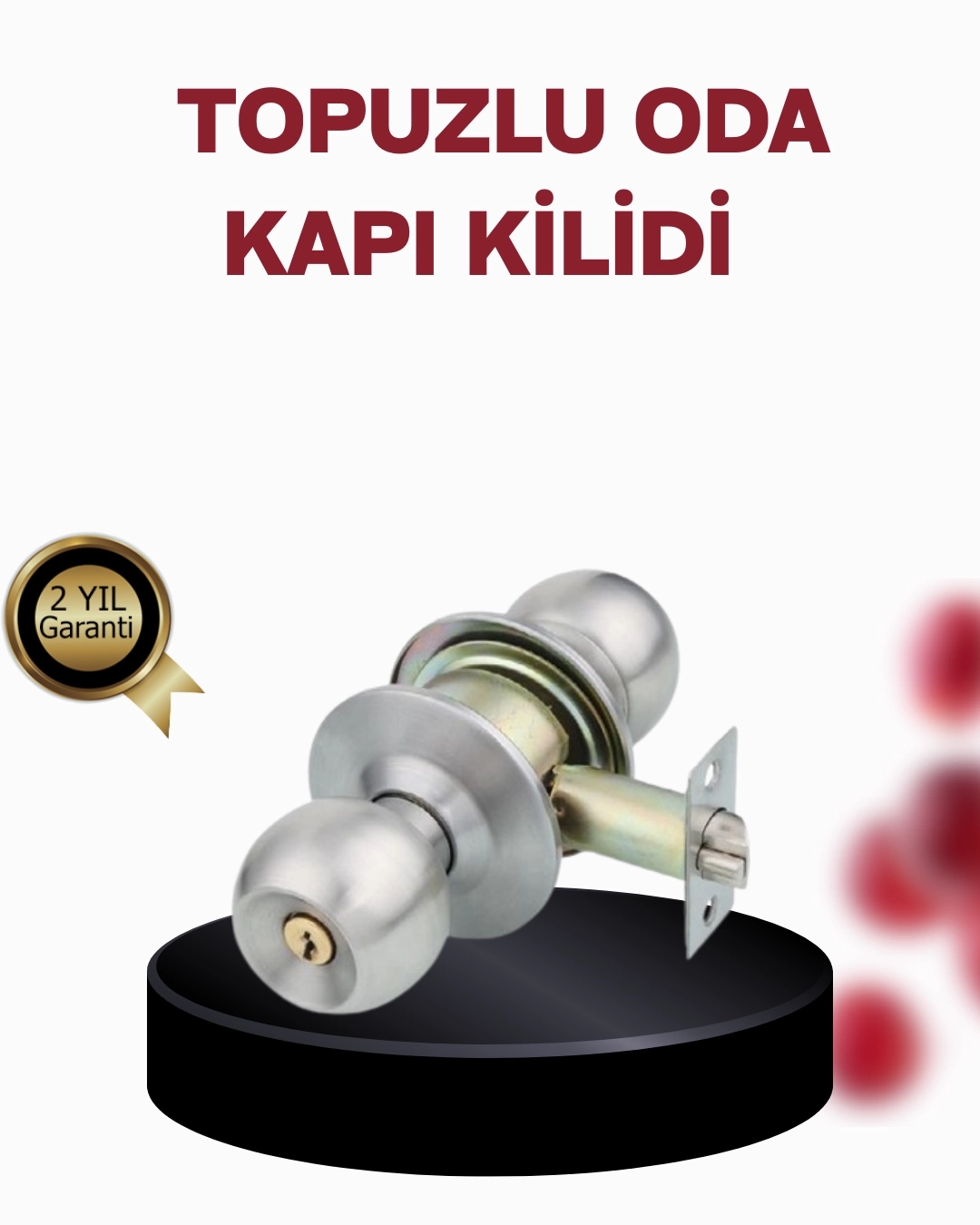 BUĞZ Paslanmaz Çelik Dayanıklı Topuzlu Kapı Kilidi