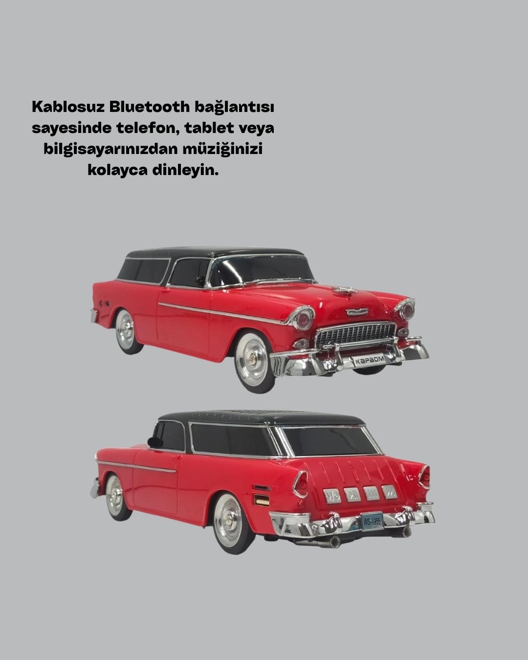 BUĞZ Retro Araba Şekilli Kablosuz Bluetooth Hoparlör BUĞZ Retro Araba Şekilli Kablosuz Bluetooth Hoparlör