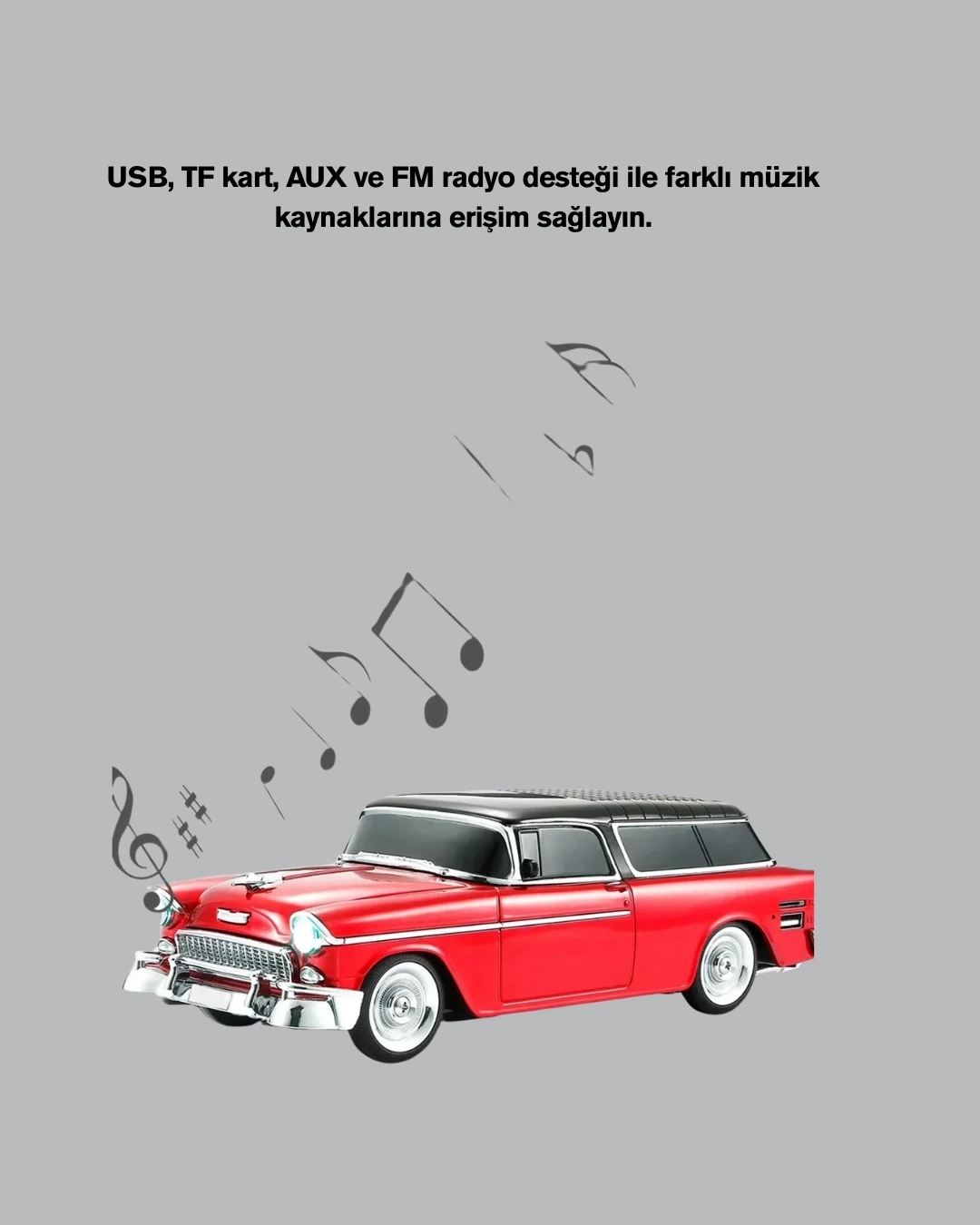 BUĞZ Retro Araba Şekilli Kablosuz Bluetooth Hoparlör