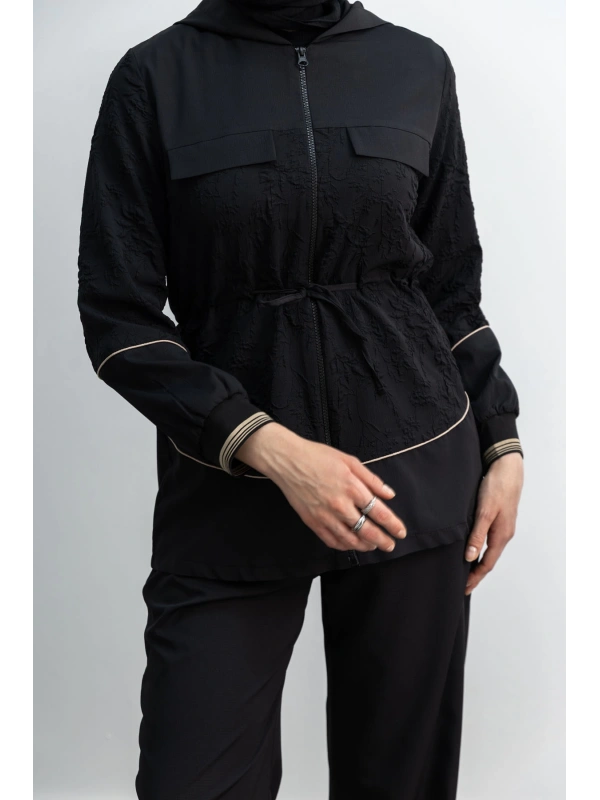 LETAFET 5042 CEKETLİ PANT. TAKIM - SİYAH