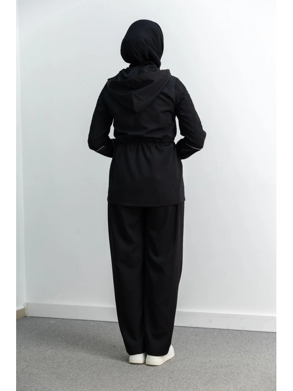 LETAFET 5042 CEKETLİ PANT. TAKIM - SİYAH