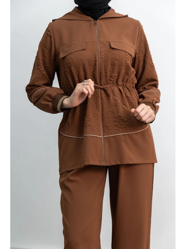 LETAFET 5042 CEKETLİ PANT. TAKIM - KAHVE