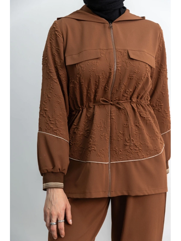 LETAFET 5042 CEKETLİ PANT. TAKIM - KAHVE