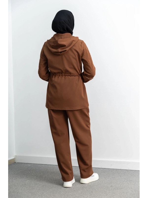 LETAFET 5042 CEKETLİ PANT. TAKIM - KAHVE