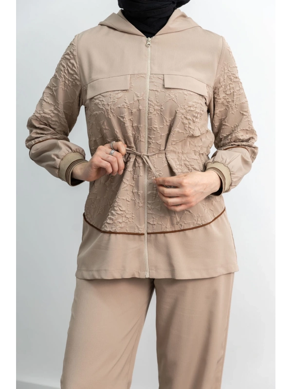 LETAFET 5042 CEKETLİ PANT. TAKIM - BEJ