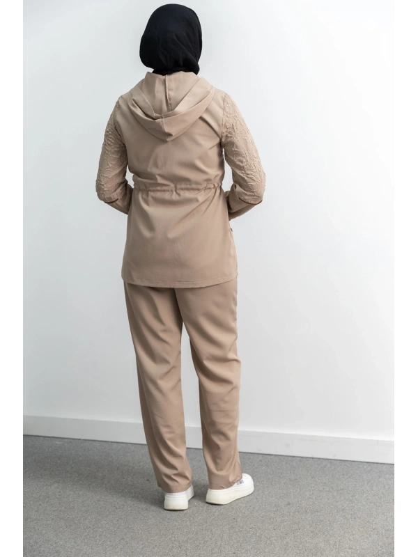 LETAFET 5042 CEKETLİ PANT. TAKIM - BEJ