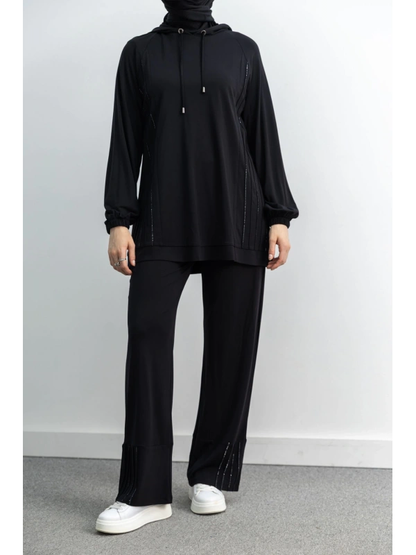 LETAFET 4068 PANTOLONLU TAKIM - SİYAH