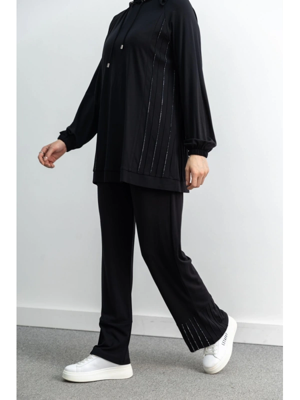 LETAFET 4068 PANTOLONLU TAKIM - SİYAH