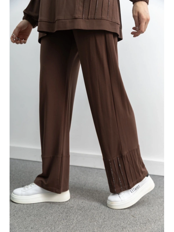 LETAFET 4068 PANTOLONLU TAKIM - KAHVE