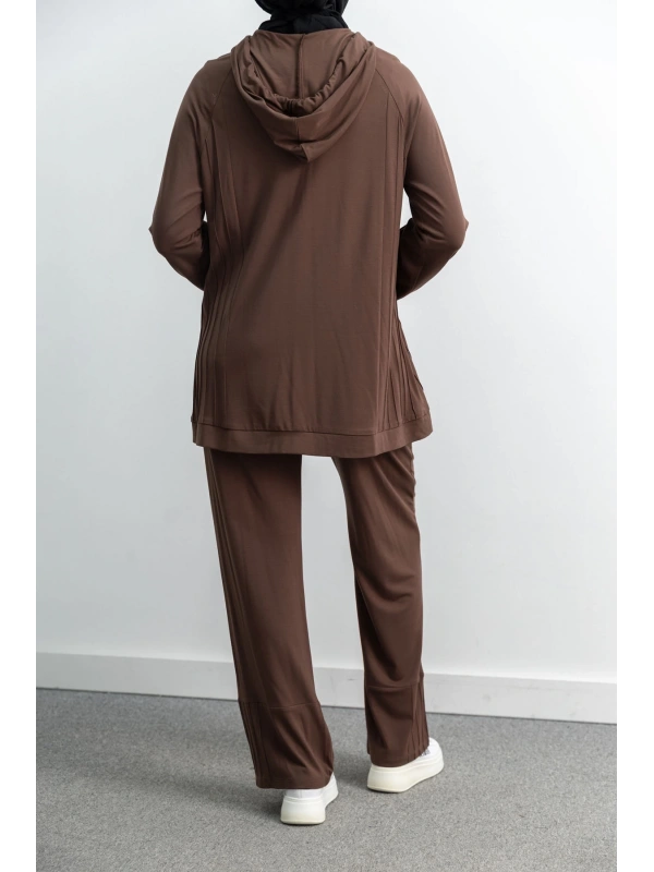 LETAFET 4068 PANTOLONLU TAKIM - KAHVE