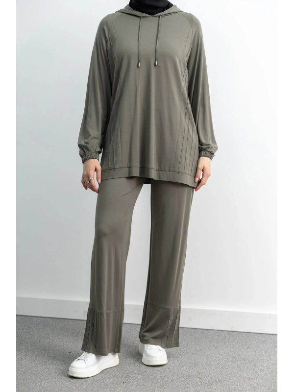 LETAFET 4068 PANTOLONLU TAKIM - HAKİ