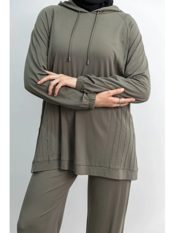 LETAFET 4068 PANTOLONLU TAKIM - HAKİ