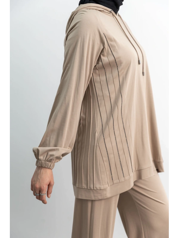 LETAFET 4068 PANTOLONLU TAKIM - BEJ