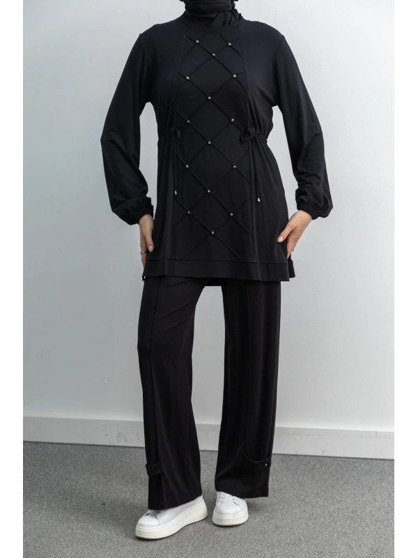 LETAFET 4033 PANTOLONLU TAKIM - SİYAH