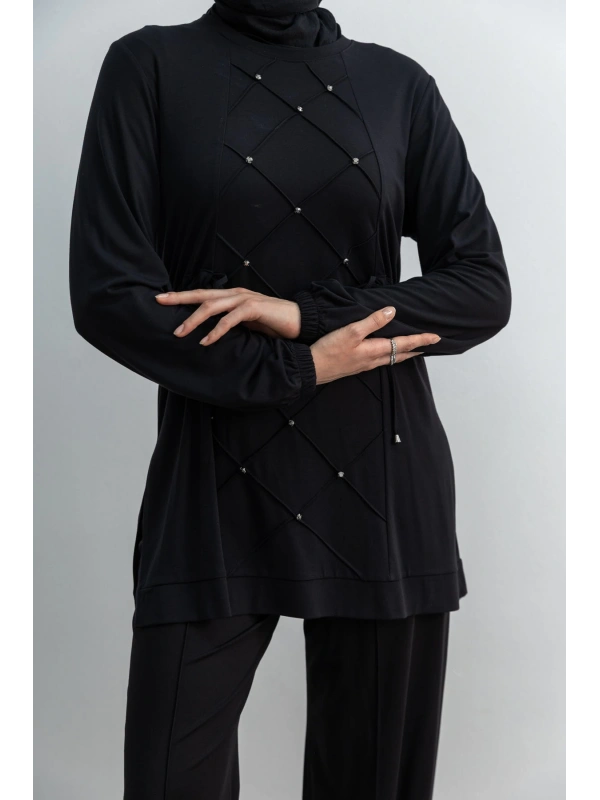 LETAFET 4033 PANTOLONLU TAKIM - SİYAH