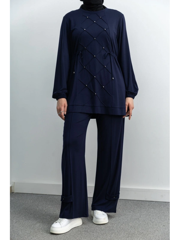 LETAFET 4033 PANTOLONLU TAKIM - LACİVERT