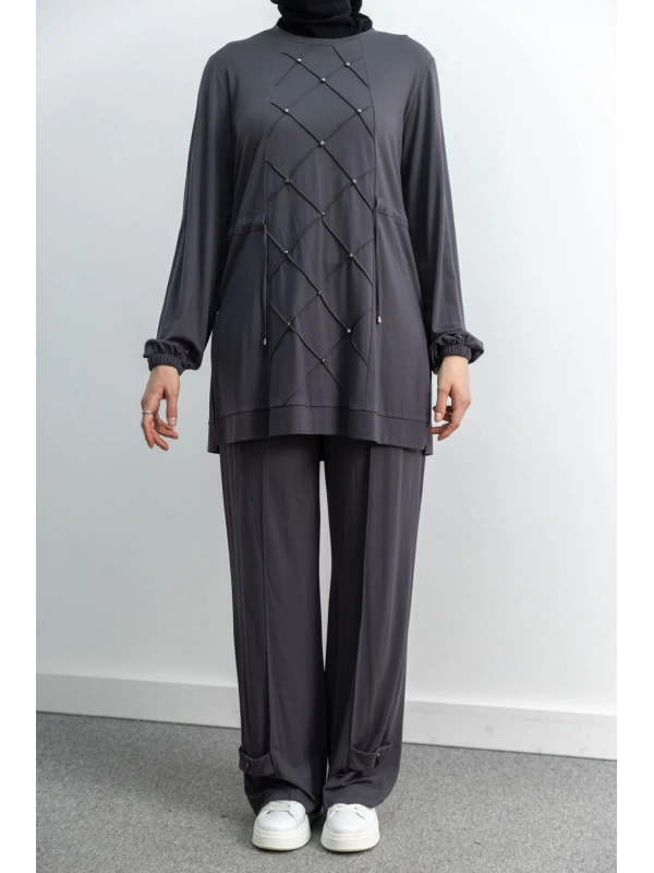 LETAFET 4033 PANTOLONLU TAKIM - GRİ