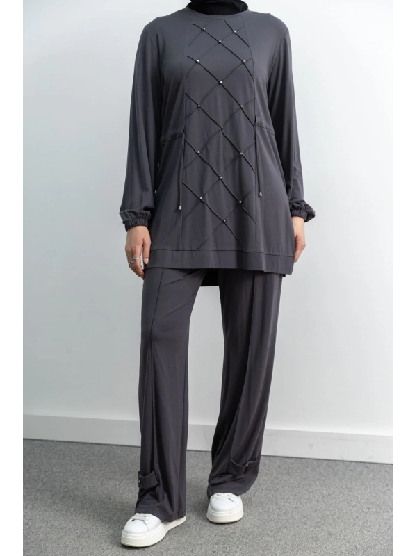 LETAFET 4033 PANTOLONLU TAKIM - GRİ