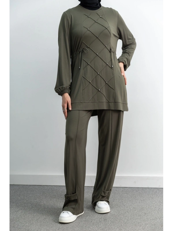 LETAFET 4033 PANTOLONLU TAKIM - HAKİ