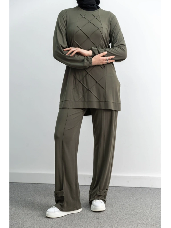 LETAFET 4033 PANTOLONLU TAKIM - HAKİ