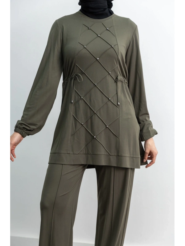 LETAFET 4033 PANTOLONLU TAKIM - HAKİ