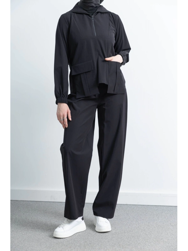 LETAFET 4074 PANTOLONLU TAKIM - SİYAH