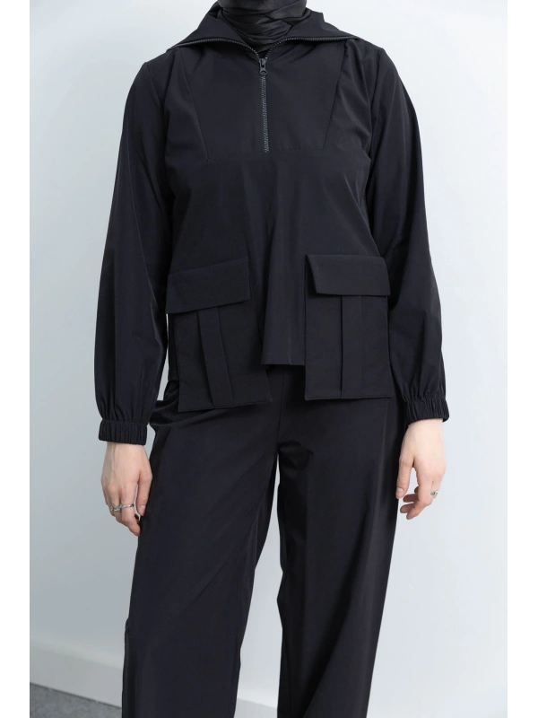 LETAFET 4074 PANTOLONLU TAKIM - SİYAH