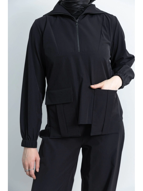 LETAFET 4074 PANTOLONLU TAKIM - SİYAH