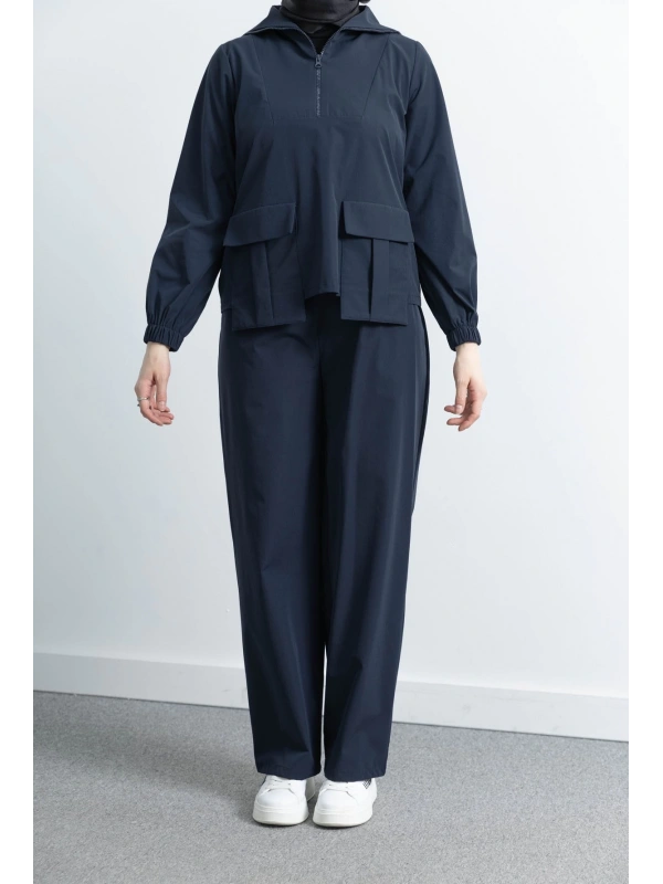 LETAFET 4074 PANTOLONLU TAKIM - LACİVERT