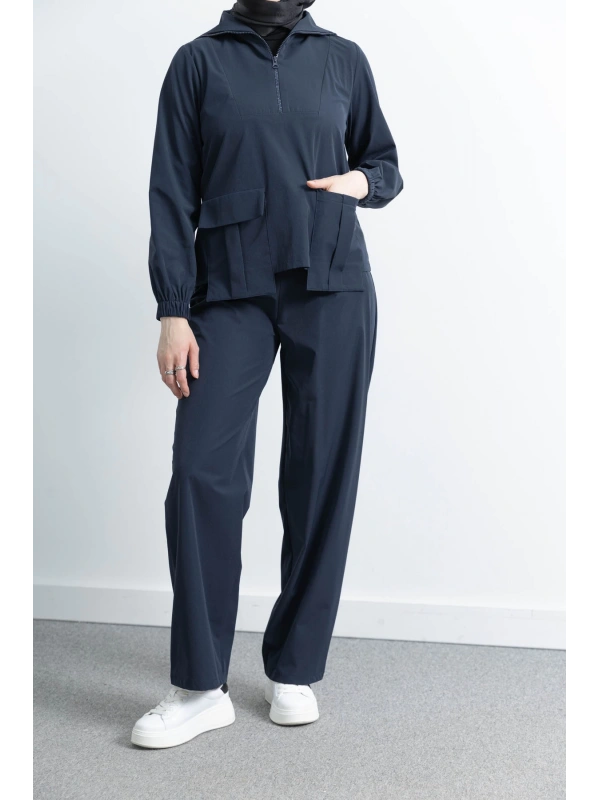 LETAFET 4074 PANTOLONLU TAKIM - LACİVERT